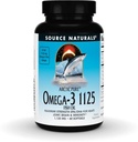 Source Naturelle Arctic Pure Omega-3 Huile de poisson, concentration maximale EPA/DHA pour le cœur, les articulations, le cerveau et l'immunité - 1125mg - 60 Softgels
