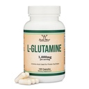L Capsules de glutamine - (servies de 1000mg, 120 capsules) Non-OGM, sans gluten, sans kéto, respectueux des végétaux, tiers testés (pour l'endurance et la santé git) par Double Wood