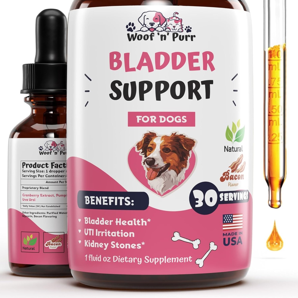 Contrôle de la vésicule pour chiens Supplément de vésicule pour chiens - soutient le rein sain et le traîtage urinaire - Traitement UTI pour chiens - Contrôle de vésicule pour chiens - Support de vésicule pour chiens - Supplément UTI pour chiens - 1oz