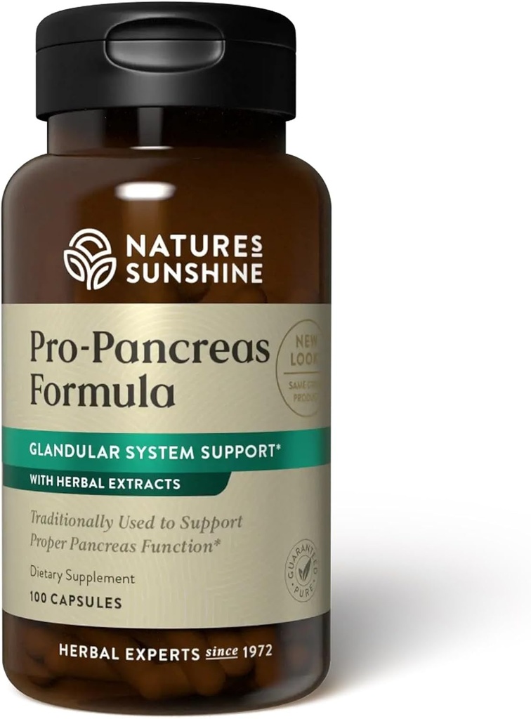 Nature's Sunshine Pro-Pancreas, 100 Capsules, Kosher.