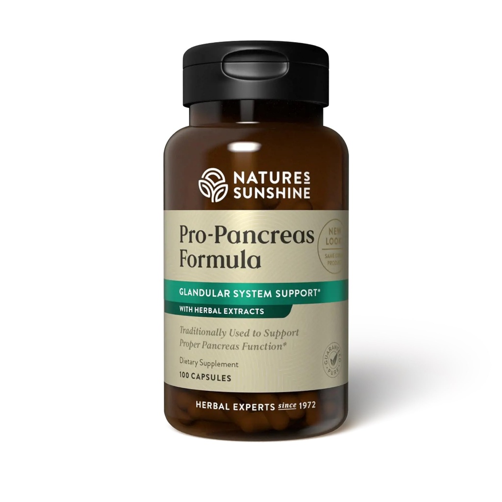 Nature's Sunshine Pro-Pancreas, 100 Capsules, Kosher.