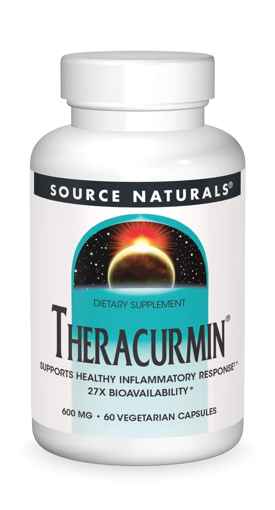 Source Naturals Theracurmin, soutient une réponse inflammatoire saine*, 600 mg - 60 Capsules végétariennes