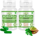 Natural and Pure Herbal Moringa OLEIFERA (Moringa, Sahijan) Extract Capsules | Highest Potency, 100% Herbal Product | Pack of 60 X 500 mg. Veg. Capsules (Pack of 2 Jar)
