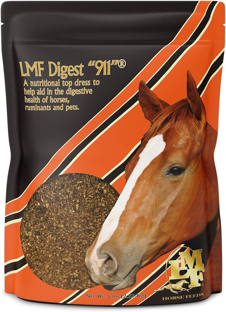 Supplément prébiotique et probiotique 911" 5 lb pour ruminants et animaux de compagnie Chevaux