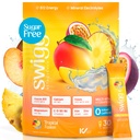 Mélange d'électrolytes sans sucre avec vitamine B12, B5, B6, C, D et folate, eau multivitamine, fusion tropicale - 30 bâtons