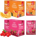 Ener-C orange et framboise Multivitamine boisson mélange de vitamine C 1000mg et électrolytes avec le jus de fruits réel énergie naturelle et le soutien immunitaire pour les femmes et les hommes - Non-OGM végétalien et sans gluten - 60 comte