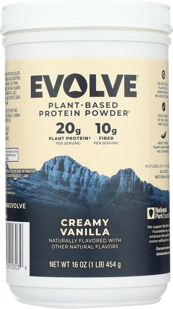 EVOLVE poudre de protéines de vanille idéale, 16 OZ