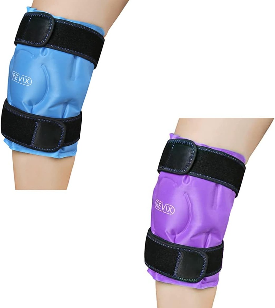 RETIX Ice Pack pour soulager la douleur au genou, Gel réutilisable enveloppement glacé pour blessures aux jambes, gonflement, chirurgie de remplacement du genou