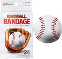 Bandages pour enfants BioSwiss, Bandage autocollant en forme de baseball, sans latex, soins stériles, 24 comtes