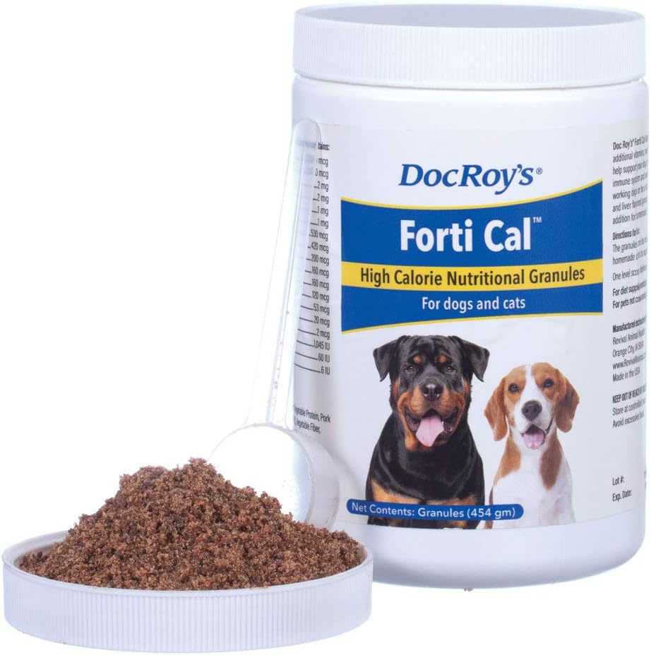 Le supplément nutritionnel Forti Cal High Cal pour chiens et chats, soutient l'énergie et l'appétit, idéal pour les chiots, les chatons et les animaux actifs, le boeuf rôti et le foie, 120 chews doux