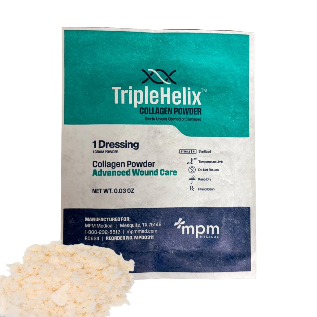 Poudre de Collagène Triple Helix, 1g Pouch, Chacun, par MPM Medical