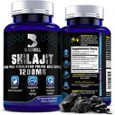 Blackbull Shilajit Pure Himalayan Capsules Organiques - Resine Naturelle Shilajit Organique avec Supplément Acid Fulvic 20%, Santé du Cerveau, Vieillissement Immmune Support - Pure Himalayan Shilajit