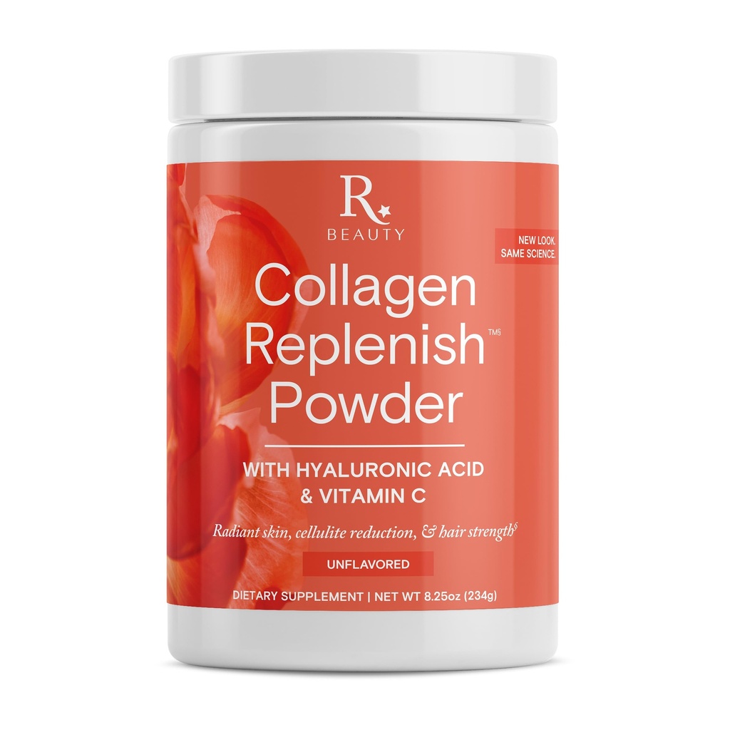 Réserve Beauté Collagène Reremplir la poudre - Collagène sans goût pour la peau radiante et la croissance des cheveux - Mélange facilement en liquide ou en smoothie - 8.25 oz