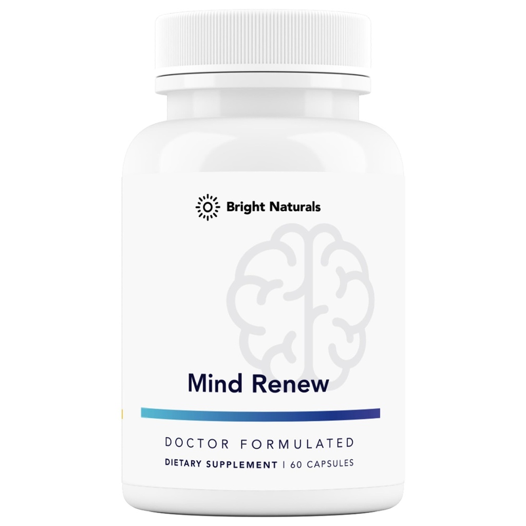 Mind Renew - Fabriqué aux Etats-Unis - Supplément Cerveau pour la Mémoire et la Focus - Soutien Vitalité et Énergie, 60 Capsules