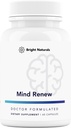 Mind Renew - Fabriqué aux Etats-Unis - Supplément Cerveau pour la Mémoire et la Focus - Soutien Vitalité et Énergie, 60 Capsules