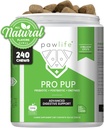 Probiotiques pour chiens - Diarrhée, Gut Health Support, Constipation Relief, Digestive Health Support - Vet Recommended Dog Probiotiques - 240 Chews doux que les chiens aiment - Arôme de citrouille