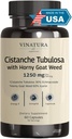 VINATURA Cistanche avec herbe de chèvre horny 60% Icariin - 1250mg par portion, Tubulose Cistanche, Supplément Cistanche Hommes, Énergie, Force Cognitive *USA Fabriqué et testé* - 60 Capsules 30 portions