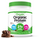 Orgaine en poudre de protéines végétales organiques, caramel crème au chocolat - 21g Protéines végétales, 7g Fibre prébiotique, faible teneur en glucides, sans ingrédients de lactose, sans sucre ajouté, non-OGM, pour Shakes & Smoothies, 1,02 lb