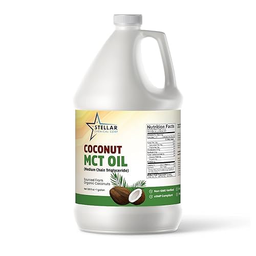 MCT Oil ~ Fractionated Coconut Oil ~ Brain and Body Fuel from Coconuts; (1 Gallon) ~ Stellar Chemical Corp