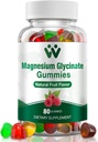 Magnesium Glycinate Gummies 400 Mg, Sugar-Free Magnesium Gummies for Kids and Adults with L-Threonate, Calcium & Vitamins B6+D3, 80 Count Magnesium Glycinate Gummy Mixed Fruit Flavors