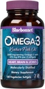 Bluebonnet Nutrition Omega-3 Kosher Huile de poisson, forme de triglycéride naturel, sans gluten, sans produits laitiers, certifié Kosher, non-OGM, 3e partie testée, distillée moléculairement, 120 softgel végétarien, 60 portions
