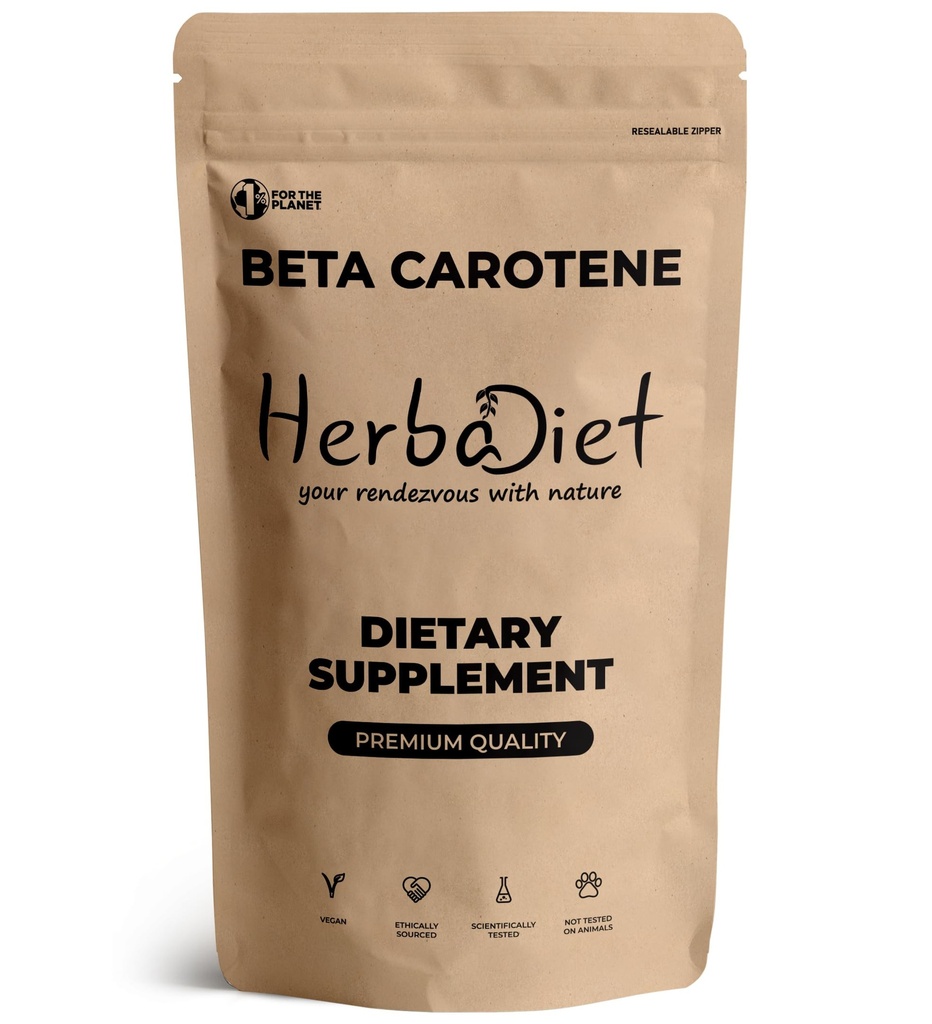 Bêta Carotène 10% Vitamine A 25000 UI Poudre de l'Immune Soutien du système, Supplément antioxydant