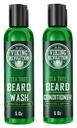 Laver et revitalisant pour les hommes - Adoucisseur de barbe naturelle avec huile d'argan, vitamine E et ginseng (5 Oz)