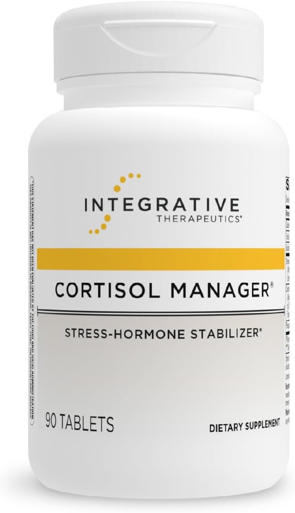 Thérapeutique intégrative Cortisol Manager - Supplément de soutien à la santé pour une réponse au stress sain* - Vegan, sans lait et sans gluten - 90 capsules (45 portions)