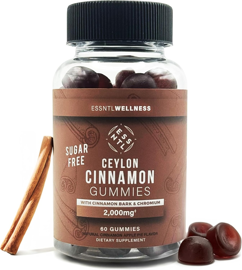 Ceylan Cinnamon Gommies sans sucre - 120ct.2000mg par service.
