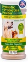 Probiotiques en poudre pour chiens et chats Bowel Soutien digestif immunitaire Gut Flora Nutrition Immunity (90 Scoop Pack 1)