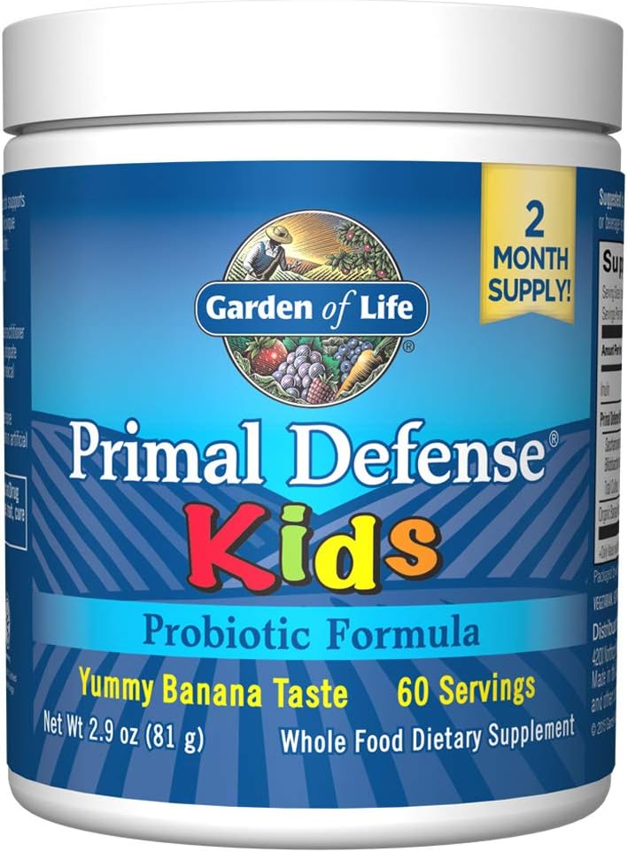 Jardin de la vie Probiotique alimentaire entier pour les enfants - Primal Defense HSO Probiotic Formula Kids Dietary Supplément, 2.9oz (81g) Poudre végétarienne