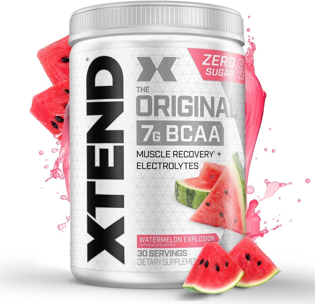 Xtend original BCAA poudre 7g BCAA et 2,5g L-Glutamine, sans sucre après l'entraînement Muscle récupération boisson avec acides aminés pour les hommes et les femmes, 30 portions