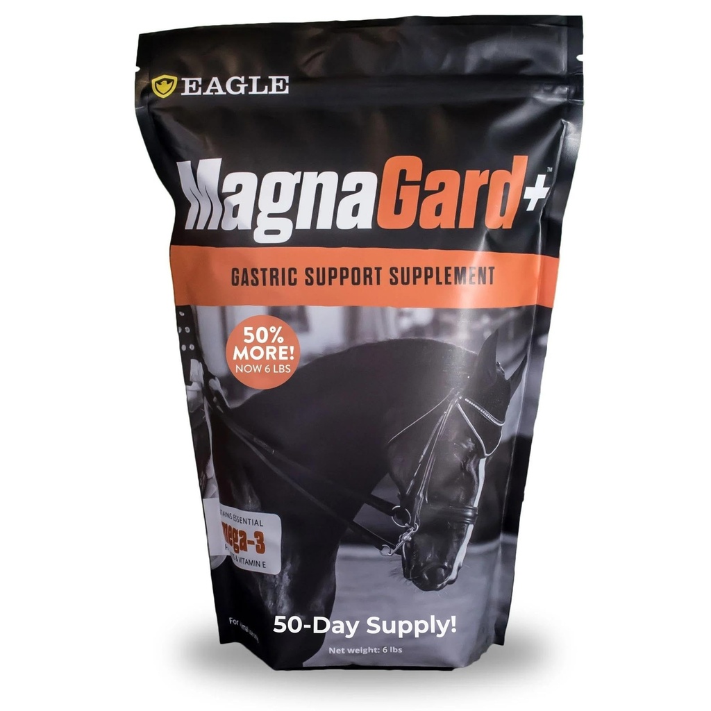 Supplément de soutien gastrique pour les chevaux avec Omega 3s.