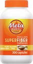 Métamucil SuperFiber Psyllium Capsules, sans gluten et sans sucre, 200 Ct