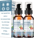 Magnésium Glycinat liquide avec Citrate, Taurate, Malate-Magnésium complexe gouttes Spray avec/Potassium L-Theanine-haute absorption -Vegan, sans sucre, 2 Fl.oz