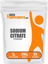 BulkSupplements.com Sodium Citrate Powder - Sodium Citrate Food Grade, Emulsifier, Flavor Enhancer - Gluten Free, 3g per Serving, 250g (8.8 oz) (Pack of 1)