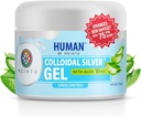 Gel colloïdal argent ultra-pur MEINTU avec Aloe Vera pour la peau Solution de gel hydrosol argent bio-actif pour la peau - 4 oz - 75 PPM Coffre-fort pour adultes, enfants et animaux de compagnie