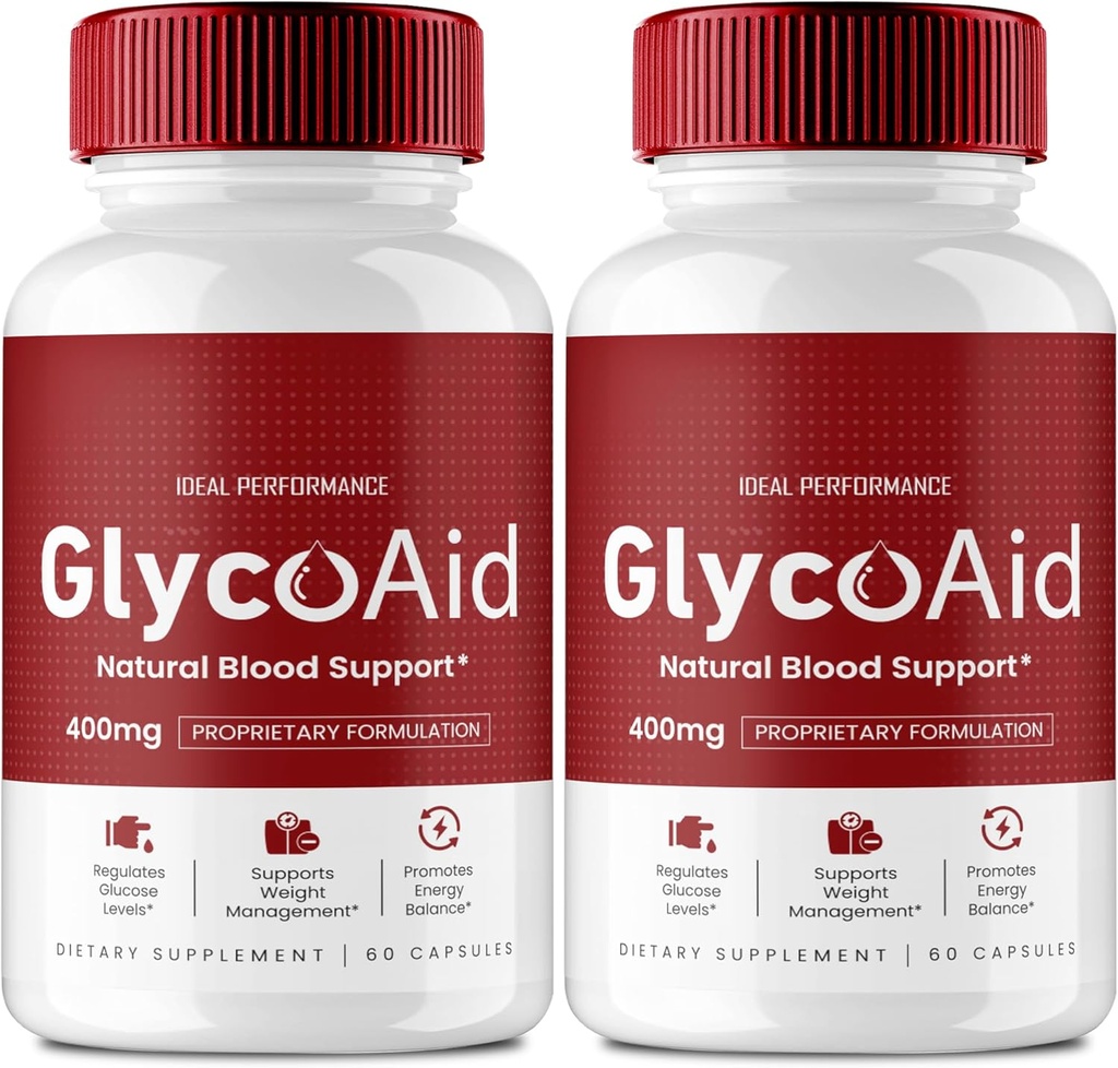 Glyco Aid Pills Advanced Blood Support Formula Supplement, GlycoAid Blood Capsules - Maximum Strength, Glyco Aid All Natural Formula Pills, GlycoAid Capsules Blood Support Reviews (2 Pack)
