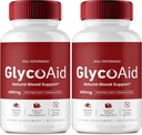 Glyco Aid Pills Advanced Blood Support Formula Supplement, GlycoAid Blood Capsules - Maximum Strength, Glyco Aid Toutes les pilules de formule naturelle, GlycoAid Capsules Blood Support Reviews (2 Pack)
