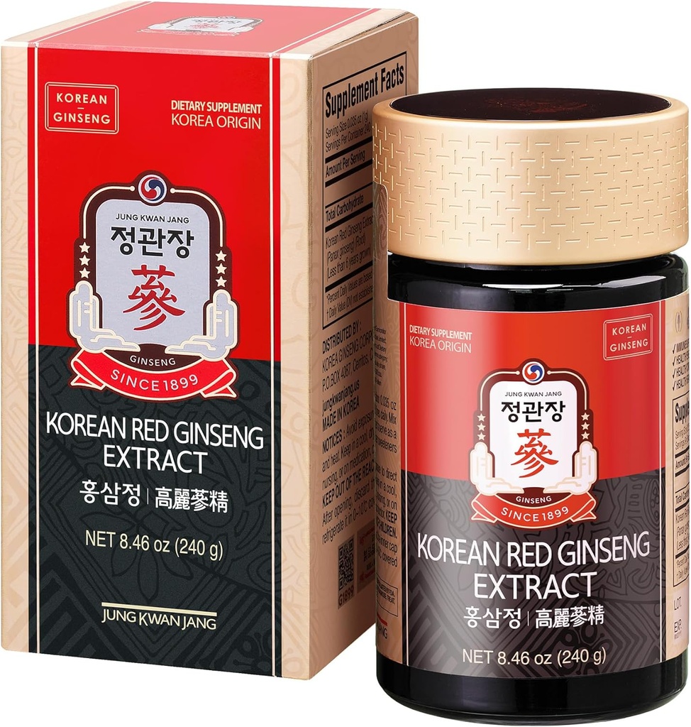 CheongKwanJang [Korean Red Panax Ginseng Extract Extra Strength, Energy Boost, Performance, Boost Immune System, Stamina, Blood Circulation and Mental Health Support, Memory, Productivity - 240g