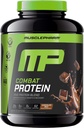 MusclePharm combat en poudre de protéines, chocolat lait aromatisé, combustibles Muscles pour des séances d'entraînement productives, 5 sources de protéines, y compris les protéines de lactosérum et l'albumine d'oeuf, sans gluten, 4,2 lb, 52 portions