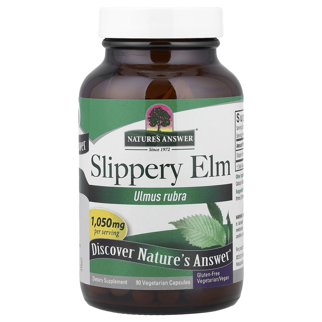La réponse de la nature Slippery Elm.com Super Concentré supplément à base de plantes Apaisantes Mucous Membranes....