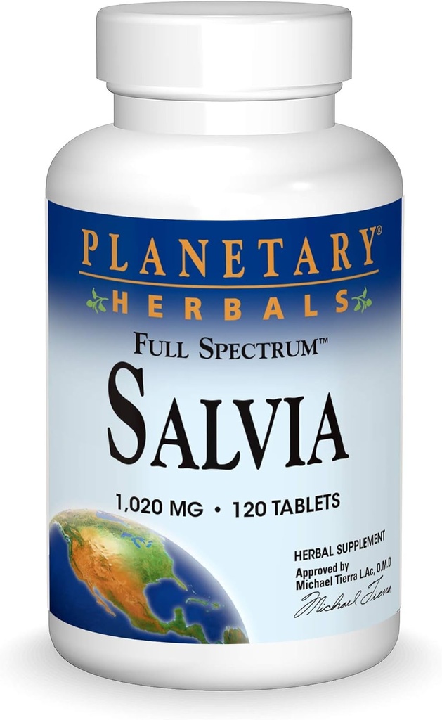 Planetary Herbals, Salvia, 1,020 milligrams, 120 Tablets