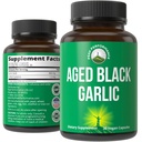Performance maximale Capsules d'ail noir vieillies. Raw Vegan Pure Odorless Extraction Supplément pilules pour le cholestérol, et Immune Support. de Bulbe d'Ail avec S-Allyl Cysteine et Antioxydants
