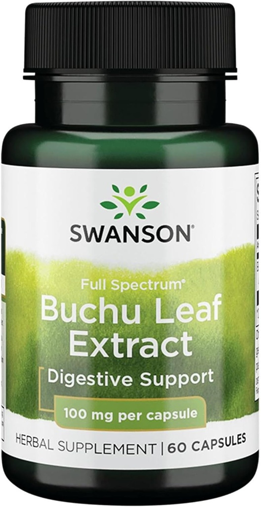 Swanson Buchu Leaf - Extrait 4:1 - Supplément à base de plantes - (60 capsules, 100mg chacune)