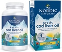 Nordic Naturals Arctic Cod Liver Oil, Lemon - 180 gels mous - 750 mg Total Oméga-3 avec EPA et DHA - Santé du coeur et du cerveau, immunité en santé, bien-être général - Non-OGM - 60 portions