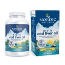 Nordic Naturals Arctic Cod Liver Oil, Lemon - 180 gels mous - 750 mg Total Oméga-3 avec EPA et DHA - Santé du coeur et du cerveau, immunité en santé, bien-être général - Non-OGM - 60 portions