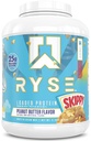 Poudre de protéines chargées de RYSE - Beurre d'arachide de l'hespérie - 25g Protéine de lactosérum isolat et concentré avec fibre prébiotique et MCT - faible teneur en glucides, faible teneur en sucre, agréablement digestive - 54 portions / 4 lb Tub