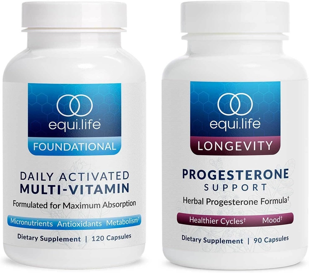 Equilife - Multivitamines activées quotidiennement (30 portions) et soutien à la progestérone (90 ct.)