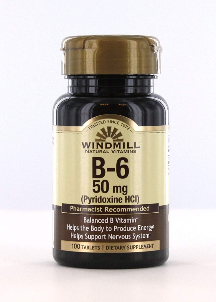 Vitamine B-6 TABS 50 MG WMILL Taille: 100